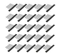 HONITANO Lot De 25 Pinces à Postiche à 6 Dents En Acier Inoxydable, Petites Pinces à Dents Pour Perruques, Accessoires Professionnels Et Personnels Pour Fixation De Postiches Et Bonnets De Postiche