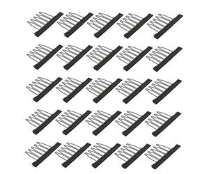 HONITANO Lot De 25 Pinces à Postiche à 6 Dents En Acier Inoxydable, Petites Pinces à Dents Pour Perruques, Accessoires Professionnels Et Personnels Pour Fixation De Postiches Et Bonnets De Postiche