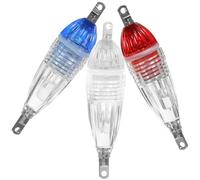 HONITANO Lot de 3 Lampes de Pêche LED Créatives 6 CM 8 G Éclairage Rouge Bleu et Multicolore pour Eau Douce et Mer Lampe de Détection de Poissons pour Pêche Nocturne