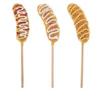 HONITANO Lot de 3 Mini Hot-Dogs Factices de 19,5 Cm (7,7 Pouces) pour La Décoration de Table de Restaurant, Jouets Réalistes en Forme de Hot-Dog pour La Cuisine, La Maison Et Les Fêtes.