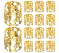HONITANO Lot de 30 Bijoux de Cheveux pour Tresses Dreadlocks, Manchettes en Alliage de Zinc, Décorations Dorées pour Cheveux, Accessoires Polyvalents pour Coiffures Quotidien
