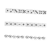 HONITANO Lot de 30 Dés De Jeu pour Enfants Jeu De Mathématiques De Classe Jeu De Dés en Acrylique Blanc