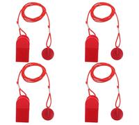 HONITANO Lot de 4 Clés Magnétiques de Sécurité Petites Rouges pour Tapis Roulant Clip, Interrupteur D'arrêt d'urgence Compatible Multi-Marques, Accessoire Indispensable pour