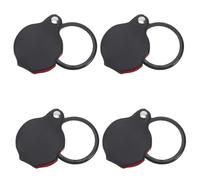 HONITANO Lot De 4 Loupes De Poche pour La Lecture Petites Loupes De Poche pour Les Cours De Sciences Noire