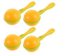 HONITANO Lot de 4 Maracas pour Enfants : Shaker en Plastique pour bébé, Jouet pour Anniversaire, Marteau à Sable, Instrument de Percussion Rythmique, Fournitures de Noël