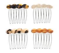 HONITANO Lot de 4 Mini Peignes à Cheveux Latéraux : Épingles à Cheveux en Acétate Français à Forte Adhérence pour Femmes - Accessoire de Coiffure Élégant pour Le Quotidien Et Les Soirées