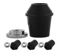 HONITANO Lot de 4 Pieds de Batterie Basse Universels avec Embouts en Caoutchouc Filetés Écrous de Blocage Inclus Pied de Support de Batterie Stable et Solide Accessoires pour Grosse