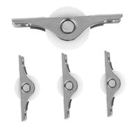 HONITANO Lot de 4 Roulettes pour Porte Coulissante Double Convexité, Capacité de Charge, Installation Facile, Compatibles Armoires et Placards pour Usage Domestique
