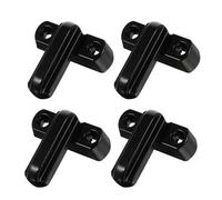 HONITANO Lot de 4 Verrous de Fenêtre en Alliage de Zinc Moulé, Serrure de Type T Noire, Sécurité Renforcée pour Fenêtres Pvc/upvc, Blocage Intérieur et Extérieur, Installation Vis