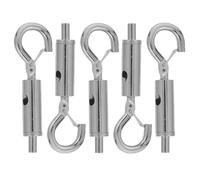 HONITANO Lot de 5 Crochets Métalliques Réglables pour Tringle à Tableaux, Supports Suspendre en Câble Acier 1,2-1,5 Mm, Adaptés pour Cadres Photo, Affiches et Œuvres D'art, Usage