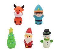 HONITANO Lot de 5 Marionnettes à Doigts en Silicone Souple pour Garçon et Filles Éducatif Interactif Mini Poupées de Doigts Colorées pour Narration et Développement Créatif des
