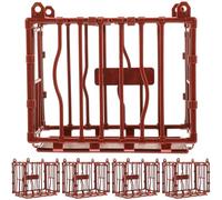 HONITANO Lot de 5 Mini Cages Animales en Plastique 8 Cm DIY, Décorations Miniatures pour Maison de Poupée, Accessoires pour Table à Sable et Jeux Créatifs