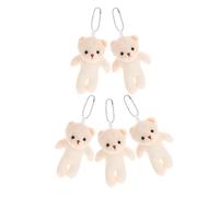 HONITANO Lot de 5 Mini Ours en Peluche Décoratifs Pendentifs Créatifs en Peluche Douce Petits Ours Suspendus pour Porte-clés et Décoration DIY et Multifonctions Présent Anniversaire