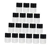 HONITANO Lot De 50 Mini Flacons Vides Pour Huiles Essentielles Format Voyage Transparents Portables En Polypropylène Noir