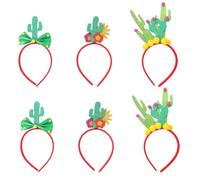 HONITANO Lot de 6 bandeaux pour fête mexicaine : accessoires de cheveux carnaval - Couronne de fleurs cactus bohème - Bandeau pour fête hawaïenne (luau) et enterrement de vie de jeune fille (Cinco