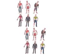 HONITANO Lot de 6 Figurines Zombies Statiques en Plastique Sûr 10 CM Poupées Mortes-Vivantes pour Garçons Jouets Zombies pour Garçon et Filles pour Halloween et Jeux Quotidiens