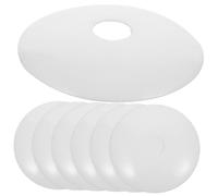 HONITANO Lot de 6 Rosaces Plafond 50 Mm en Métal Blanc Résistant à L'humidité Suspendre Lumineuse et Lustre, Cache Applique Plafonnier pour Rénovation Diy, Accessoires Éclairage Chambre
