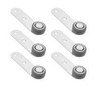 HONITANO Lot de 6 Roulettes en Caoutchouc pour Portes Coulissantes, Roues de Support Anti-affaissement avec Guide au Sol, Silencieuses et Compatibles Portes de Placard, pour