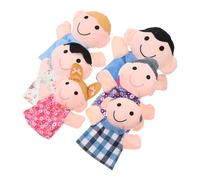 HONITANO Lot de 6 Set de Marionnettes à Main Familiales en Peluche Douce, pour Garçon et Filles de 2 à 4 Ans, Jeu de Rôle et Spectacles D’école, Jouets Éducatifs pour Style Style Aléatoire