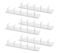 HONITANO Lot de 6 Sets de Bases D'entraînement Blanches pour Support de Faux Ongles Œil de Chat, Support Modulable en Plastique Détachable, Outil pour Nail Art Professionnel et