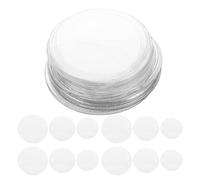 HONITANO Lot de 60 Étuis de Protection Transparents Ronds pour Badges Lourds, Pochette Plastique Haute Transparence 63mm, 72mm et 80mm, Coffret Rangement Badges Solide pour Accessoires