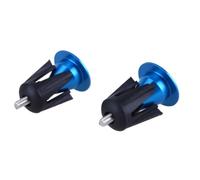 HONITANO Lot de Bouchons de Guidon Alliage Aluminium Bleu Embouts Bar End Plugs Confortables pour VTT de Route et Pliant