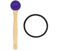 HONITANO Maillet pour Bol Chantant Cristal avec Poignée Bois et Anneau Caoutchouc Antidérapant Accessoire Percussion pour Bols et Sonores Variés