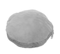 HONITANO Manchon Isolant Rond en Peluche Gris 20 Cm - Pochette Chauffe-mains Zippée Anti-brûlure - Housse Isolante pour Bouillotte Électrique - Protection Hivernale Mains - Utilisation