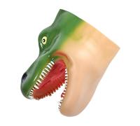 HONITANO Marionnette Main Dinosaure Caoutchouc Souple Animation pour Conte Poupée à Main avec Mâchoire Articulée Animal pour Garçon Fille Vert