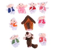 HONITANO Marionnettes à Doigts Peluche Animaux Histoire Loup et Petits Moutons Drôle pour Garçon Fille Fille Garçon Cadeau Jeu Educatif