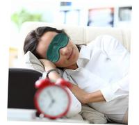 HONITANO Masque De Sommeil En Soie Imitée Vert Foncé 4 Pièces Cache-œil Pour Dormir Bandeau Élastique Doux Et Paquet De Rangement Portable Détente Et Sommeil Profond Nuit