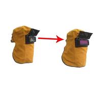 HONITANO Masque de Soudure Cuir avec Filtre Auto Obscurcissant Cagoule de pour Soudeur Casque de Sécurité Éclaboussures Visière LCD Multilayer pour Meulage et Soudage