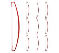 HONITANO Mât de Drapeau Manuel 24 Cm Rouge, Lot de 10 Pièces, Bannière Portative pour Événements Sportifs, Rallyes et Marketing en Plein Air, Drapeau à Tirer Léger et Pratique