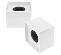 HONITANO Microphone Drapeaux Carrés en Plastique ABS, Lot de 2, Compatible Microphones Professionnels, Facile à Transporter, pour Journalistes et Reporters