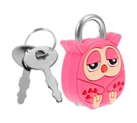 HONITANO Mini Cadenas Métal de Hibou Rose Cadenas Mignon pour Boîte à Bijoux et Armoires Garçon et Filles Portable pour Valise Paquet à Dos et Coffret Créatif