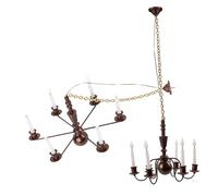 HONITANO Mini Plafonnier Lumineux Décoratif pour Micro-Aménagement Paysager 2Pcs Accessoire de Bricolage Lampe Suspendue pour Maison Miniature pour Décoration de Jardin Table