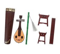 HONITANO Miniature Instruments Musique Chinoise Mini Pipa et Guzheng pour Décoration de Maison Miniature