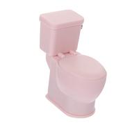 HONITANO Miniature Toilet for Doll House Furniture Realistic Mini Toilet Model with Flushing Sound Bathroom Ornament for Dollhouse Nursery Accessories