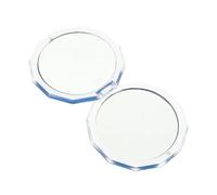 HONITANO Miroir de Maquillage Compact Pliable Bleu Grossissement Portable pour Sac à Main avec Couvercle Protecteur Aux Rayures
