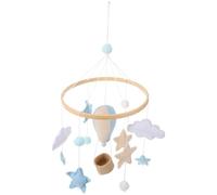 HONITANO Mobile Pour Berceau Bébé Décoratif Nuage Et Montgolfière, Pendentifs En Feutre Colorés, Chambre D’garçon Et Filles Mixte, Mobilisateur Visuel, Accessoire Suspendu Doux Et Léger