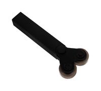 HONITANO Outil de Moletage à Double Roue en Acier 1,5 Mm à Grain Oblique pour Tour à Métaux, Rouleau Moleté Pratique pour Gaufrage et Finition, Accessoire de Tournage Professionnel