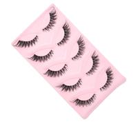 HONITANO Pack de 5 Paires de Faux Cils Style Fox Eye en Matériau Synthétique Noir, Légers et Confortables, Vie Quotidienne Fêtes