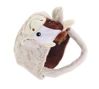 HONITANO Panier de Pâques en Peluche Forme Vache avec Poignée, Panier Réutilisable pour Garçon et Filles, Grand Espace pour Œufs et Bonbons, Paquet Fourre-tout Doux et Sûr pour Chasse