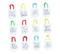 HONITANO Paquet Pliable Graffiti DIY 12 Pièces Non Tissé Motifs Variés Garçon et Filles Paquet Peinture Portable Loisirs Créatifs Maternelle Maison Présent Noël Style Aléatoire