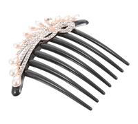 HONITANO Peigne à Cheveux Côté avec Perles et Strass Accessoire Élégant Épingle Mariage Pince Cheveux pour Chignon Tenue de Cérémonie et Mariée