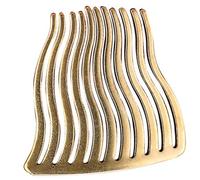 HONITANO Peigne Cheveux Vintage Laiton Accessoire Décoratif Ondulé pour Mariage et Fête Style Simple et Élégant