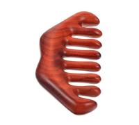 HONITANO Peigne en Bois de Santal Antistatique Dents Larges Massage Cuir Chevelu Adultes Stimulation Circulation Sanguine Soin Cheveux Naturel