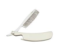 HONITANO Peigne Homme Pliante de Zinc Peigne à Barbe Portable pour Coiffage et Massage Accessoire de Style pour Barbe et Cheveux Pratique pour Hommes