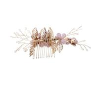 HONITANO Peigne Mariage et Confortable Accessoire Cheveux Mariée et Demoiselle Barrette Perles et Fleurs pour Coiffure de Mariage