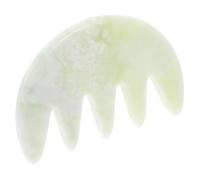 HONITANO Peigne Massage Large Dents Jade Naturel Pour Chevelu Relaxation Tête Et Cou Outil De Massage Point De Pression Portable Et Réfrigérant Pour Hommes Et Femmes